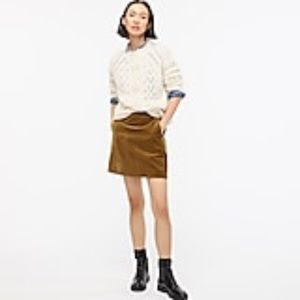 J.Crew Dark Gold Velvet Mini Skirt - Size 4